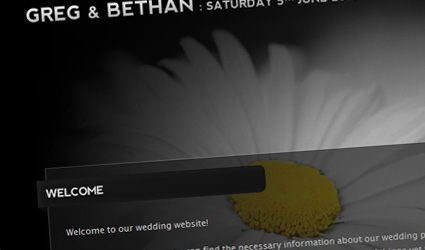 Small screenshot of Greg and Bethan wedding website